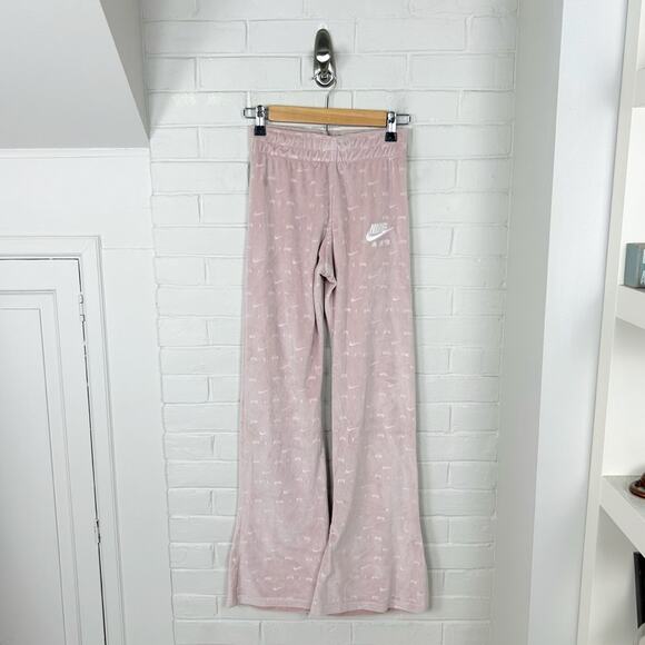 Nike Air Velour Baby Pink Logo Pants Size S - Picture 3 of 11